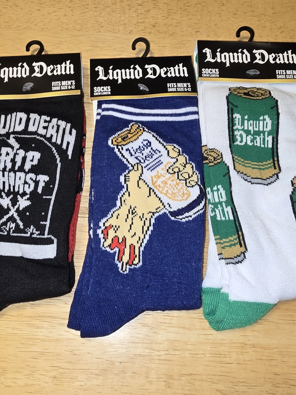 NWT Liquid Death Socks Bundle 3 Pair Adult Crew Socks